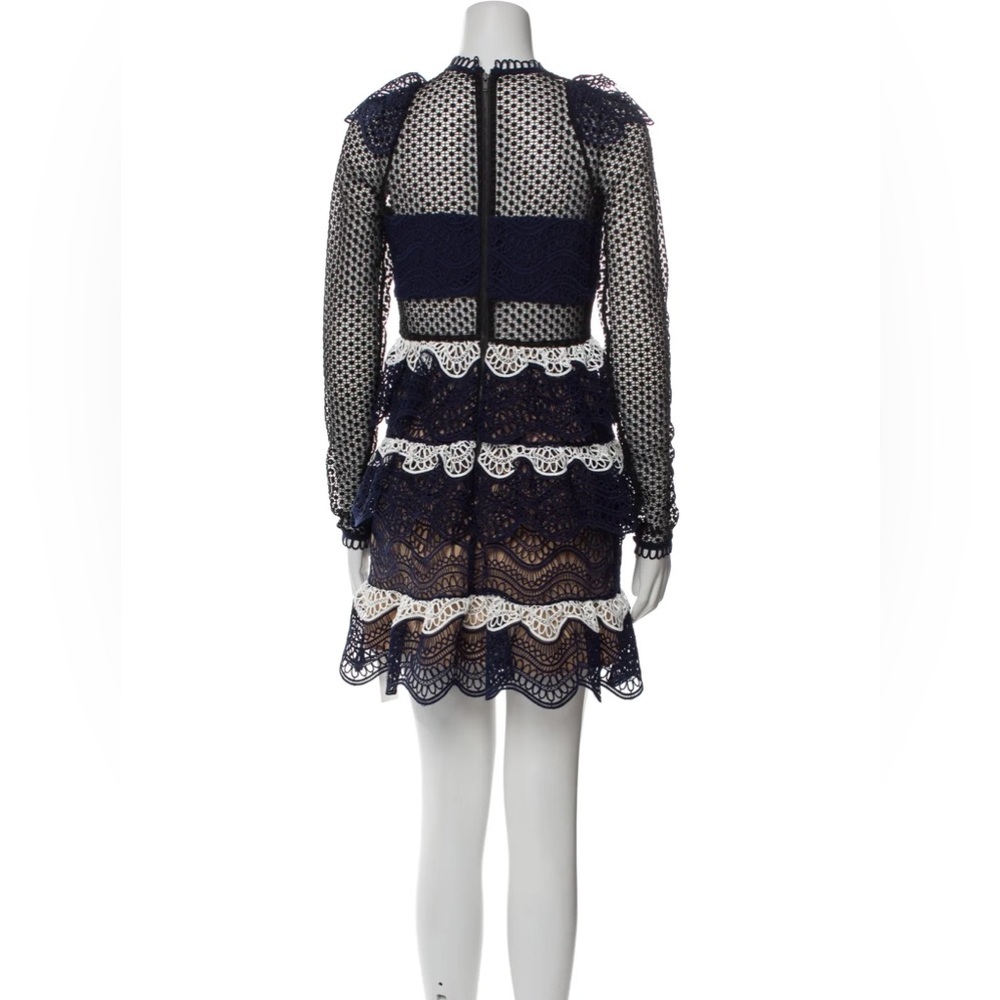 Self-Portrait Lace Pattern Mini Dress size 4 - Picture 5 of 6